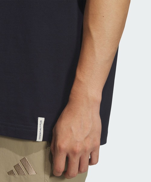 adidas(アディダス)の「エッセンシャルズ プラス ルーズフィット スリーストライプス シングルジャージー半袖Tシャツ / アディダス adidas(Tシャツ/カットソー・メンズ・ブルー・XX-LARGE/3XL/LARGE/MEDIUM/SMALL/X-LARGE)」の4枚目の写真