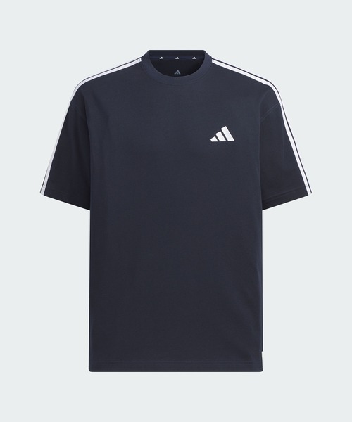 adidas(アディダス)の「エッセンシャルズ プラス ルーズフィット スリーストライプス シングルジャージー半袖Tシャツ / アディダス adidas(Tシャツ/カットソー・メンズ・ブルー・XX-LARGE/3XL/LARGE/MEDIUM/SMALL/X-LARGE)」の6枚目の写真