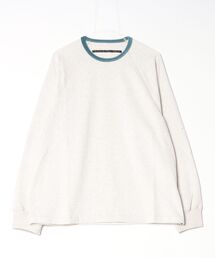 【my beautiful landlet】 COTTON VELOUR RINGER L/S T-SHIRT