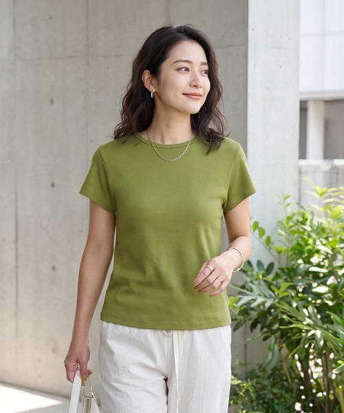 STYLE DELI(スタイルデリ)の「重ね着用カラーTシャツ(Tシャツ/カットソー・レディース・ブルー/グリーン系その他/ネイビー/パープル・M)」の2枚目の写真