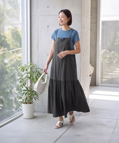 STYLE DELI(スタイルデリ)の「重ね着用カラーTシャツ(Tシャツ/カットソー・レディース・ブルー/グリーン系その他/ネイビー/パープル・M)」の5枚目の写真