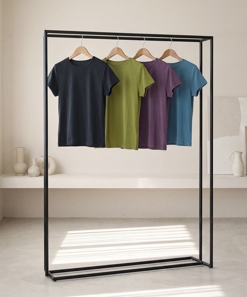 STYLE DELI(スタイルデリ)の「重ね着用カラーTシャツ(Tシャツ/カットソー・レディース・ブルー/グリーン系その他/ネイビー/パープル・M)」の12枚目の写真