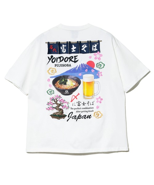 go slow caravan（ゴースローキャラバン）の「YOIDORE/酔いどれ　富士そばコラボ かけそば TEE（Tシャツ/カットソー・メンズ・ホワイト/ネイビー・MEDIUM/LARGE/X-LARGE）」の12枚目の写真