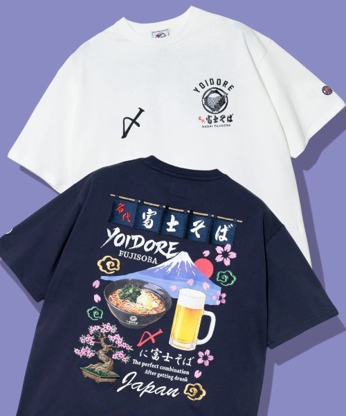 go slow caravan（ゴースローキャラバン）の「YOIDORE/酔いどれ　富士そばコラボ かけそば TEE（Tシャツ/カットソー・メンズ・ホワイト/ネイビー・MEDIUM/LARGE/X-LARGE）」の11枚目の写真