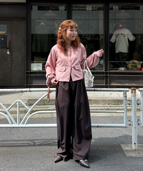 CIAOPANIC(チャオパニック)の「ハートボタン配色ステッチスウェットカーディガン(Tシャツ/カットソー・レディース・イエロー/グレー/ブラウン/ブラック/ネイビー/アイボリー/レッド/サックスブルー/ピンク・ONE SIZE)」の20枚目の写真