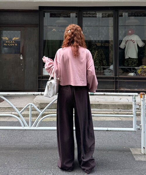 CIAOPANIC(チャオパニック)の「ハートボタン配色ステッチスウェットカーディガン(Tシャツ/カットソー・レディース・イエロー/グレー/ブラウン/ブラック/ネイビー/アイボリー/レッド/サックスブルー/ピンク・ONE SIZE)」の18枚目の写真