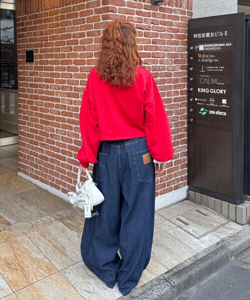 CIAOPANIC(チャオパニック)の「ハートボタン配色ステッチスウェットカーディガン(Tシャツ/カットソー・レディース・イエロー/グレー/ブラウン/ブラック/ネイビー/アイボリー/レッド/サックスブルー/ピンク・ONE SIZE)」の10枚目の写真
