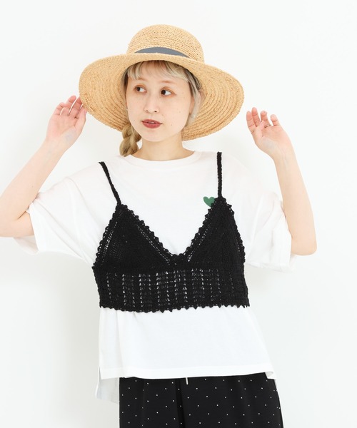 HEART MARKET(ハートマーケット)の「ハート刺繍ワイドなプリントT(Tシャツ/カットソー・レディース・ブラック/ナチュラル/ホワイト/チャコール・MEDIUM/LARGE)」の16枚目の写真