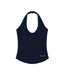 DEEP HALTER TOP_NAVY