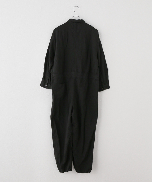 JOURNAL STANDARD(ジャーナルスタンダード)の「【HTS / エイチティーエス】 ONE-UP COLLAR OVERALLS(つなぎ/オールインワン・レディース・ブラック・46)」の2枚目の写真