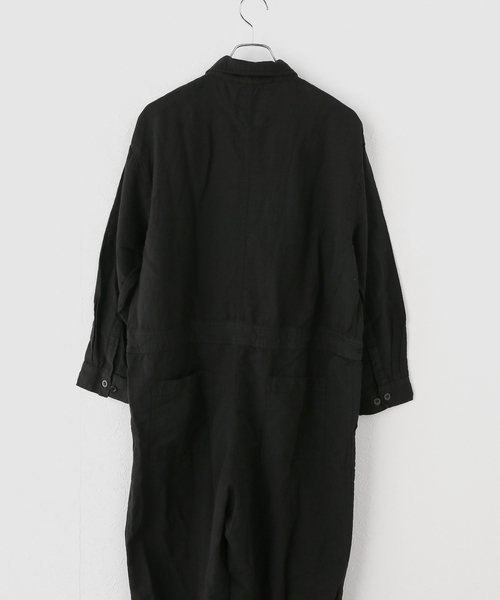 JOURNAL STANDARD(ジャーナルスタンダード)の「【HTS / エイチティーエス】 ONE-UP COLLAR OVERALLS(つなぎ/オールインワン・レディース・ブラック・46)」の4枚目の写真