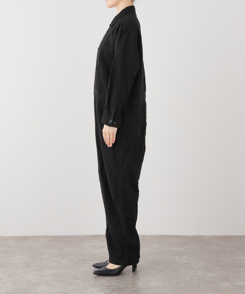 JOURNAL STANDARD(ジャーナルスタンダード)の「【HTS / エイチティーエス】 ONE-UP COLLAR OVERALLS(つなぎ/オールインワン・レディース・ブラック・46)」の9枚目の写真