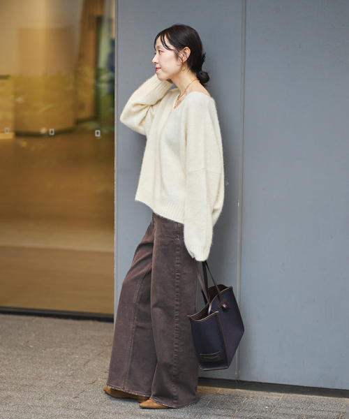 GIANNI CHIARINI(ジャンニ キアリーニ)の「《WEB限定》GIANNI CHIARINI/ ジャンニ キアリーニMARCELLA SPAGA(トートバッグ・レディース・ブラウン/ネイビー・FREE)」の4枚目の写真