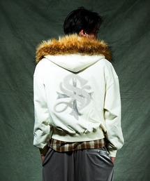 ジップフーディ|Faux Fur Cross Zip Hoodie|SUPPLIER