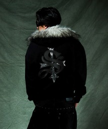 ジップフーディ|Faux Fur Cross Zip Hoodie|SUPPLIER