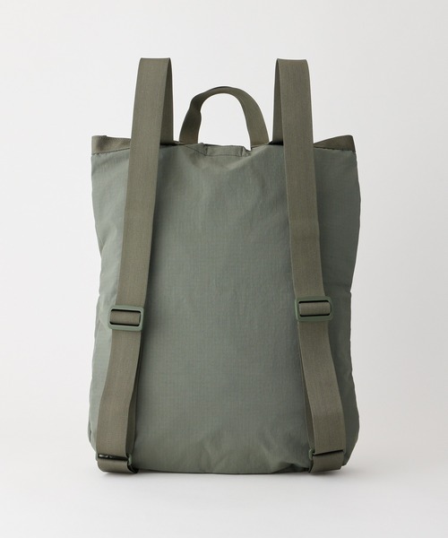 WILD THINGS（ワイルドシングス）の「トートとリュックの2WAY【WILD THINGS】EASY TOTE RUCK リップストップナイロン デイパック（バックパック/リュック・レディース・ブラック/ベージュ/カーキ・ONE SIZE）」の4枚目の写真