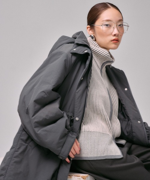 LEPSIM（レプシィム）の「エアサーマル2WAYセボアロングコート　1023257（その他アウター・レディース・チャコールグレー/ブラック/カーキ・FREE）」の3枚目の写真