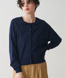 クルーネックショート丈カーディガン