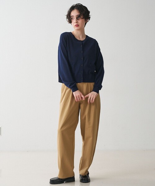 collex(コレックス)の「クルーネックショート丈カーディガン(カーディガン/ボレロ・レディース・ネイビー/ライトブルー・フリー)」の20枚目の写真