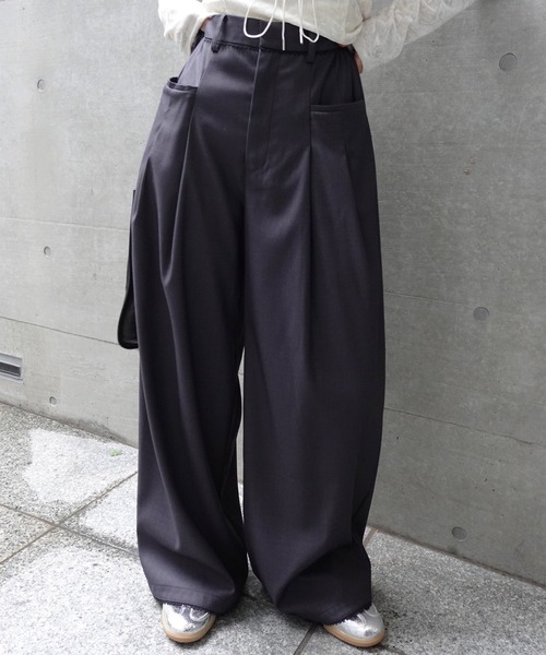 Ameri(アメリ)の「PETIT LACE VOLUME PANTS(その他パンツ・レディース・マルチ/ベージュ/グレー・SMALL/X-SMALL/MEDIUM)」の2枚目の写真