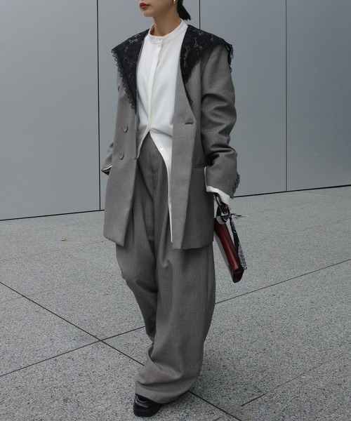 Ameri(アメリ)の「PETIT LACE VOLUME PANTS(その他パンツ・レディース・マルチ/ベージュ/グレー・SMALL/X-SMALL/MEDIUM)」の13枚目の写真