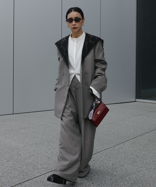 Ameri(アメリ)の「PETIT LACE VOLUME PANTS(その他パンツ・レディース・マルチ/ベージュ/グレー・SMALL/X-SMALL/MEDIUM)」の15枚目の写真