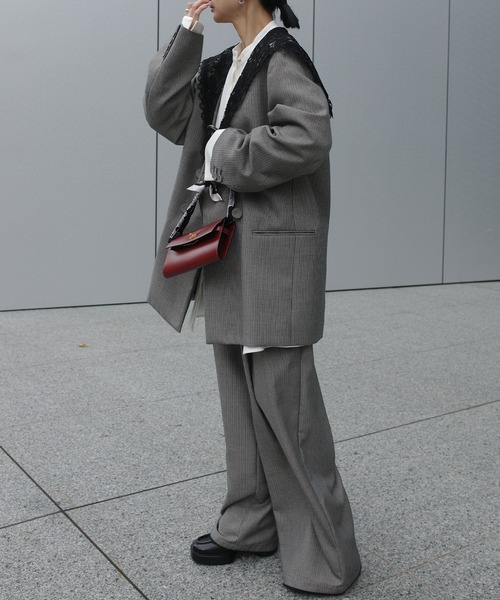 Ameri(アメリ)の「PETIT LACE VOLUME PANTS(その他パンツ・レディース・マルチ/ベージュ/グレー・SMALL/X-SMALL/MEDIUM)」の14枚目の写真