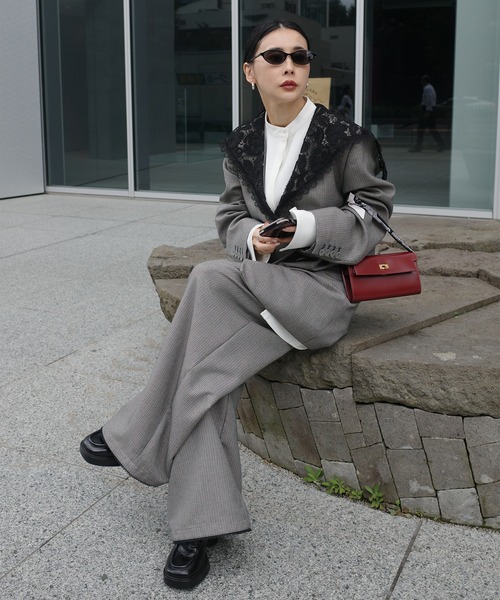 Ameri(アメリ)の「PETIT LACE VOLUME PANTS(その他パンツ・レディース・マルチ/ベージュ/グレー・SMALL/X-SMALL/MEDIUM)」の17枚目の写真
