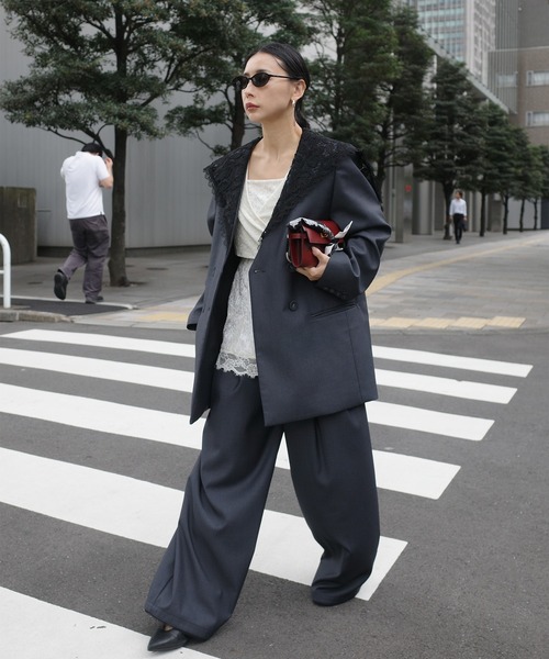 Ameri(アメリ)の「PETIT LACE VOLUME PANTS(その他パンツ・レディース・マルチ/ベージュ/グレー・SMALL/X-SMALL/MEDIUM)」の19枚目の写真