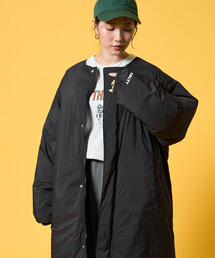 限定展開 KELTY × FREAK'S STORE/ケルティ 別注 サーモライト 中綿 ノーカラー ロング ダウン
