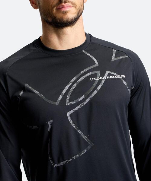 UNDER ARMOUR(アンダーアーマー)の「UAテック カモ ロングスリーブ Tシャツ(トレーニング/メンズ)(Tシャツ/カットソー・メンズ・ブラック・2XL/L/M/S/3XL/XL)」の4枚目の写真