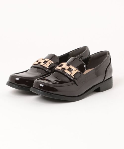 Bridget Birkin(ブリジットバーキン)の「【Bridget Birkin】<晴雨兼用>イニシャルバックルローファー(561656)(ローファー・レディース・ダークブラウン/ブラック・22.5/23.5/23/24/24.5)」の1枚目の写真