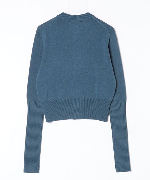 THE SHINZONE（ザ　シンゾーン）の「LONG RIB CARDIGAN 23AMSNI05（ニット/セーター・レディース・ブルー/オフホワイト/ネイビー・FREE）」の4枚目の写真