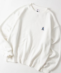 【a-r】〔RedCapGirl/レッドキャップガール〕JOHN’SCLOSET別注 ワンポイント刺繍 クルーネックスウェット ユニセックス/メンズ/レディース