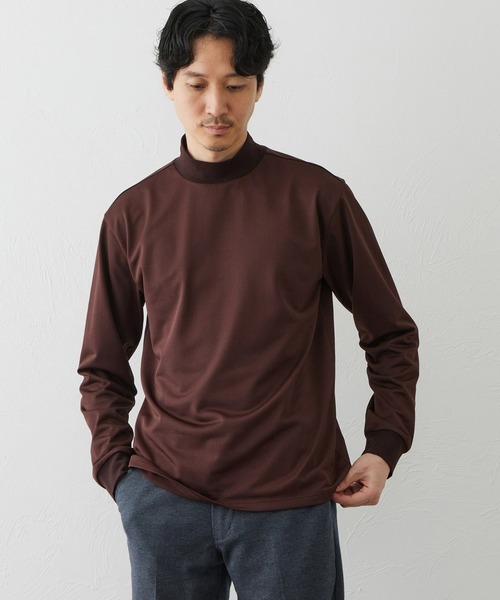 EDWIN(エドウィン)の「デニスラ 長袖モックネック Tシャツ【吸水速乾/抗菌防臭/ビジネス】(Tシャツ/カットソー・メンズ・ホワイト/ワイン/ブラウン/ネイビー/ブラック・LARGE/MEDIUM/SMALL/X-LARGE)」の4枚目の写真