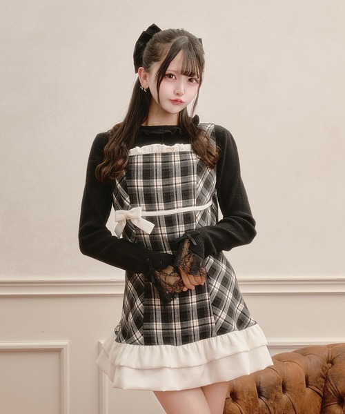 Pal elfy（パルエルフィー）の「クラシカルリボンチェックワンピース