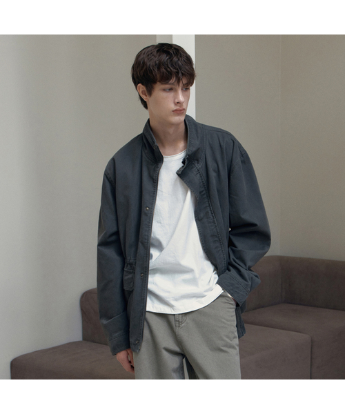 WEDNESDAY OASIS(ウェンズデーオアシス)の「ウォッシュドツイル アウトポケットジャケット_GRAY(WCB6OT04)(その他アウター・メンズ・チャコールグレー・MEDIUM/LARGE)」の1枚目の写真