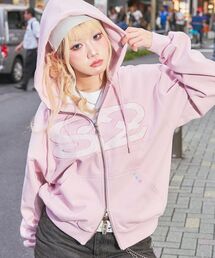 SEQUENZ（シークエンズ）の「※WEB限定   レースロゴジップパーカー   sqnz oval lace logo zip p k（パーカー）」