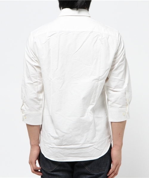 SENSE OF PLACE by URBAN RESEARCH（センスオブプレイスバイアーバンリサーチ）の「A ストレッチシアサッカーシャツ(5分（シャツ/ブラウス・メンズ・グレー/ネイビー・LARGE/MEDIUM）」の4枚目の写真