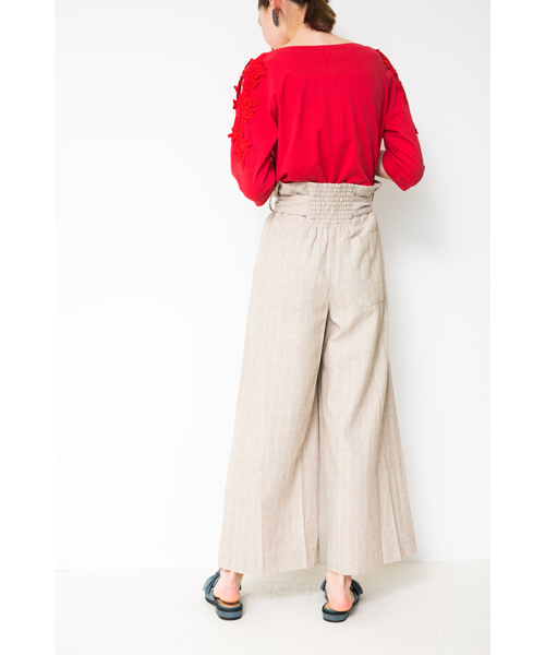 TEVALT(ヴァレット)の「<Titilate valet> ストライプ ウエストタックパンツ(その他パンツ・レディース・ベージュ/ホワイト/ホワイト系その他・38)」の18枚目の写真