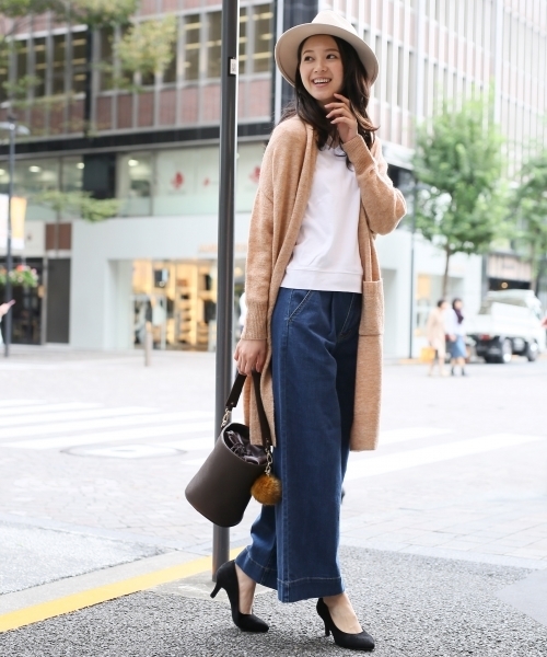 GLOBAL WORK（グローバルワーク）の「7ゲージウールコンロングカーディガン長袖/719922（カーディガン/ボレロ・レディース・アイボリー/ブラック/ピンク/グレー/カーキ・LARGE/MEDIUM）」の19枚目の写真