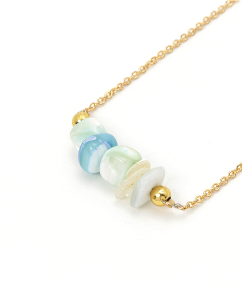 チャイハネ（チャイハネ）の「【チャイハネ】ルーシェネックレス（ネックレス・レディース・カラフル/ターコイズブルー/ホワイト・FREE）」の2枚目の写真
