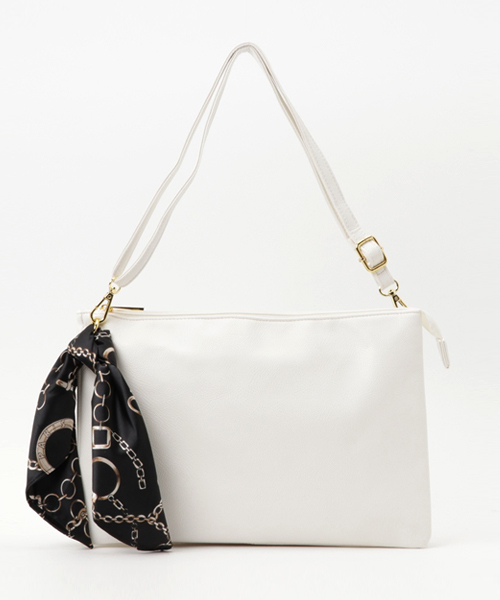 WEGO（ウィゴー）の「WEGO/【2点セット】スカーフ付きクラッチバッグ（クラッチバッグ・レディース・ブラウン/ホワイト/ブラック/ワイン/ダークグリーン・FREE）」の19枚目の写真