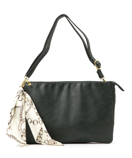 WEGO（ウィゴー）の「WEGO/【2点セット】スカーフ付きクラッチバッグ（クラッチバッグ・レディース・ブラウン/ホワイト/ブラック/ワイン/ダークグリーン・FREE）」の15枚目の写真