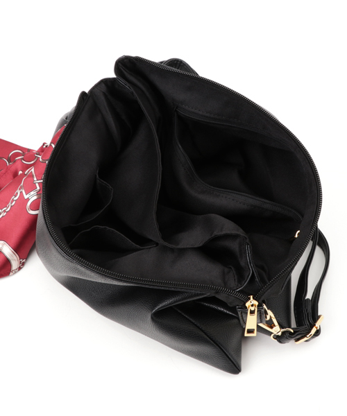 WEGO（ウィゴー）の「WEGO/【2点セット】スカーフ付きクラッチバッグ（クラッチバッグ・レディース・ブラウン/ホワイト/ブラック/ワイン/ダークグリーン・FREE）」の9枚目の写真