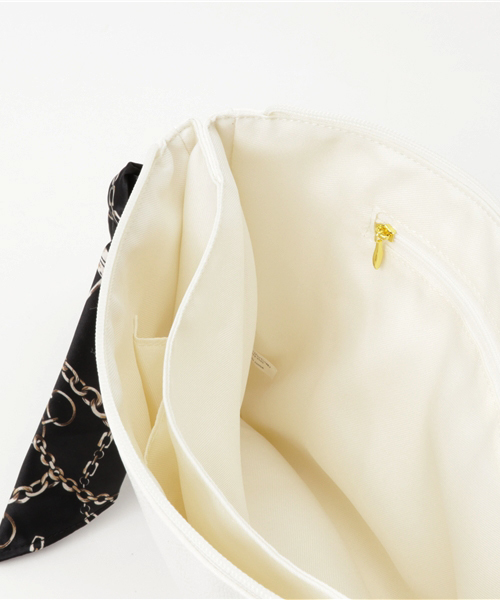 WEGO（ウィゴー）の「WEGO/【2点セット】スカーフ付きクラッチバッグ（クラッチバッグ・レディース・ブラウン/ホワイト/ブラック/ワイン/ダークグリーン・FREE）」の10枚目の写真