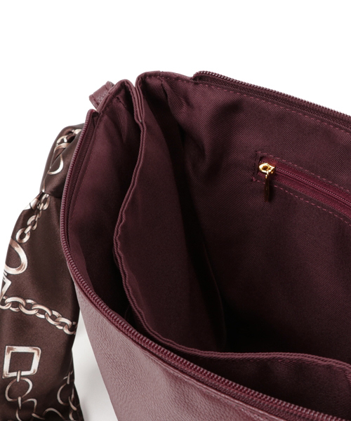 WEGO（ウィゴー）の「WEGO/【2点セット】スカーフ付きクラッチバッグ（クラッチバッグ・レディース・ブラウン/ホワイト/ブラック/ワイン/ダークグリーン・FREE）」の11枚目の写真