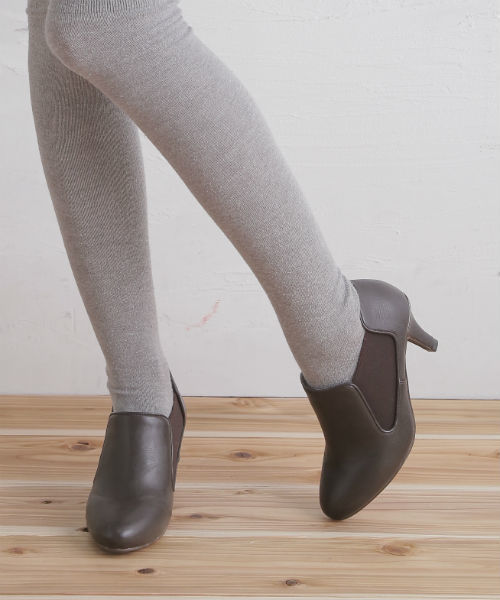Noubel Voug Relax（ヌーベルヴォーグリラックス）の「Noubel Voug Relax(ヌーベル　ヴォーグ リラックス)/メタルラインサイドゴアヒールブーティー（ブーツ・レディース・ダークブラウン/ブラック/キャメル・S/LL/M/L）」の3枚目の写真