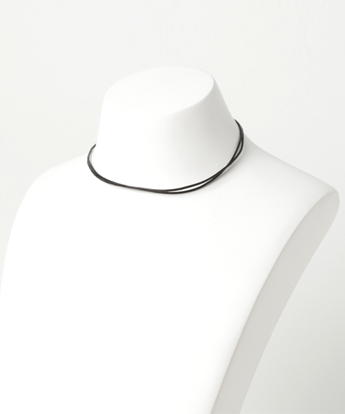 SLY（スライ）の「SIMPLY DOUBLE CHOKER（ネックレス・レディース・ブラック・FREE）」の4枚目の写真