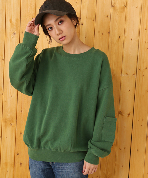 RODEO CROWNS WIDE BOWL(ロデオクラウンズワイドボウル)の「ビッグ スウェット(Tシャツ/カットソー・レディース・オレンジ/ベージュ/グリーン/ブルー・FREE)」の3枚目の写真